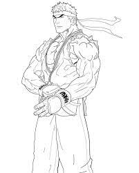 How to draw street fighter characters. Cool Ryu Street Fighter Coloring Page Free Printable Coloring Pages For Kids