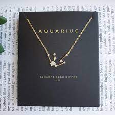 Constellation Necklace Aquarius 24k White Gold Dipped Zodiac Etsy Constellation Necklace Aquarius Necklace Zodiac Constellation Necklace