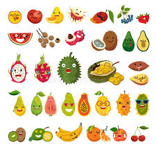 Copy this link and paste it wherever it's visible, close to where you can use these cute sparkling symbols to shed some light on your text emotions. Emoji Of Exotic Fruits Vector Set Stock Vector Illustration Of Emoticon Dragon 87003378