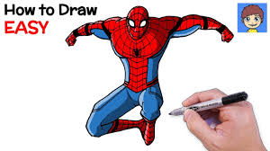 Next, draw the fangs close together. How To Draw Spiderman Step By Step Spiderman Far From Home Youtube