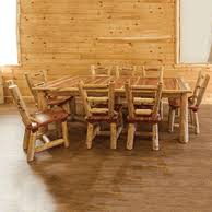 Our sets are available in several sizes. Log Dining Tables Rustic Dining Sets Log Cabin Rustics