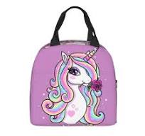 Amazon.com: PrelerDIY Pink Rose Rainbow Unicorn Lunch Box Insulated Meal  Bag Lunch Bag Reusable Snack Bag Food Container For Boys Girls Men Women ...
