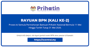 Dalam siaran langsung pakej rangsangan ekonomi prihatin rakyat (prihatin) sebentar tadi, pm telah mengumumkan bantuan prihatian nasional. Rayuan Bpn Proses Isi Semula Permohonan Bantuan Prihatin Nasional