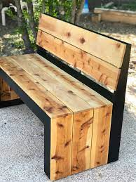 Lifting cues are a simple way of teaching proper technique. Diy Modern Bench With Back The Awesome Orange