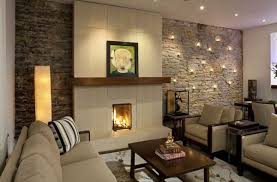 Covering either the top or bottom half of a wall with wallpaper is a great way to get the look without overwhelming the space. Natural Stone Wall In The Living Room The Charm Of Real Stone