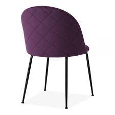 Heather Dining Chair Velvet Plum Purple Leg Colour Black Leg Dining Chairs Chair Plum Purple