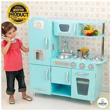 kidkraft blue retro wooden play kitchen