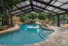 Traditional Landscape Yard With Indoor Pool Ms International Flagstones Random French Vanilla Exte Luxury Landscaping Traditional Landscape Dream Pool Indoor
