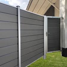 Hori Wpc Zauntor Alu Gartentor Tor 180x90 Cm Grau Anthrazit Zauntur Gartenzaun Ebay