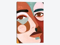 Repurpose the extras as a colorful, geometric. Geo Face Iii Canvas Art By Victoria Borges Icanvas