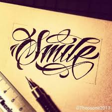 Download free calligraphy fonts at urbanfonts.com our site carries over 30,000 pc fonts and mac fonts. Smile Hand Lettering By Theosone Lettering Calligraphy Handlettering Modernlettering Typ Tattoo Lettering Fonts Tattoo Lettering Styles Tattoo Lettering