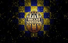 Il logo originale hellas verona è stato successivamente sostituito da un emblema ellittico. Wallpaper Wallpaper Sport Logo Football Glitter Checkered Hellas Verona Images For Desktop Section Sport Download