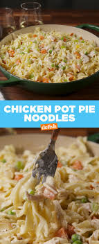 Chicken Pot Pie Noodles Total Comfort Recipe Pasta Dishes Chicken Pot Pie Recipes