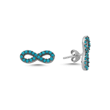 nano turquoise infinity stud earrings