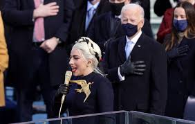 Donald trump couldn't secure a springsteen tribute band for it was an iconic moment when lady gaga wrapped her vocal cords around 'the star spangled banner' on inauguration day 2021. Watch Lady Gaga Sing The Us National Anthem During Joe Biden S Inauguration