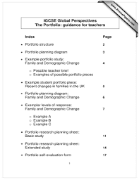 The cambridge aice diploma is made up of individual cambridge international as & a levels, which have learners counting cambridge international a level global perspectives & research towards their learners have access to online resources such as revision guides and sample questions. Fillable Online Igcse Global Perspectives The Portfolio Guidance For Teachers Fax Email Print Pdffiller