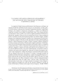 Pubblicato da città nuova, collana minima, brossura, novembre 2018, 9788831114608. Pdf La Cappella Di Santa Caterina In San Domenico Un Capolavoro Dell Umanesimo Letterario E Artistico A Siena Marilena Caciorgna Academia Edu