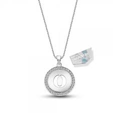 Swarovski Tasli Cerceveli Harf Kolye O Harfi Kolyeler Swarovski