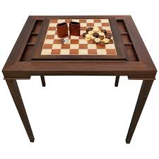 These tables were designed from the ground up for board gaming. Custom Walnut Game Table With Backgammon And Chess Table For Sale At 1stdibs