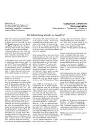Mit mehr als 6.000 hoch qualifizierten mitarbeitern und einem jahresumsatz von über 1,65 mrd. April Mai 2012 Evangelische Kirchengemeinde Obermichelbach
