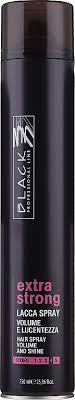 Straight, wavy, curly, and coily hair texture: Black Professional Line Extra Strong Hair Spray Haarlack Extra Starker Halt Makeupstore De