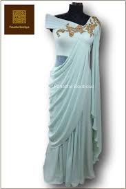Pastel Mint Colour Saree Gown Blouse Designs Indian Designer Saree Blouse Patterns Stylish Sarees Online shopping has end number of advantages as you view multiple ranges of latest sari catalog designs therefore, more people are. pinterest