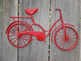 Bicycle Wall Art Red Wall Decor Metal Bicycle Metal Wall Decor Shabby Chic Decor 32 99 Via Etsy Red Wall Decor Bicycle Wall Art Shabby Chic Decor