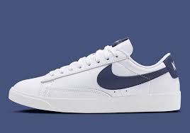 The Nike Blazer Low For Women Gets Simple Midnight Navy Swoosh Logos In 2020 Nike Blazer Sneakers Nike Nike Cortez Sneaker