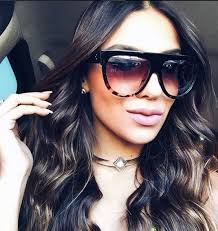 BOUTIQUE Woman Flat Top Mirror Sun Glasses Cat Eye Sunglasses French brand  oculos De Sol