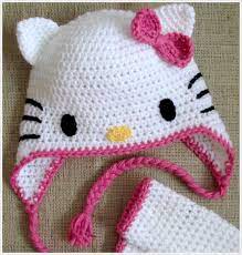 Hoffee And A Nuffin Hello Kitty Cat Ears Tutorial Hello Kitty Crochet Crochet Hats Crochet Hat Pattern