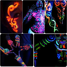 Pin By Elleee On Diy Body Painting Glow In The Dark Blacklight Party