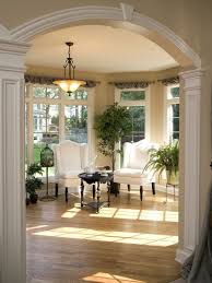 Arch Mouldings Myhomelookbook Traditional Family Rooms Family Room Arched Windows