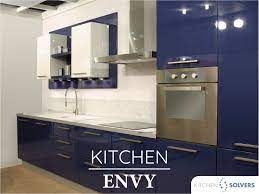 Check spelling or type a new query. Striking Royal Indigo The Glossy Lustrous Indigo Doors In This Kitchen Create An Impressi Blue Kitchen Cabinets Modern Kitchen Cabinets Modern Kitchen Design