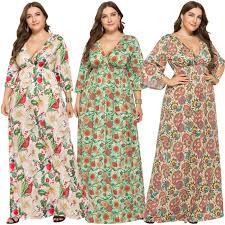 Die größe entspricht der deutschen größe. Sommer Strand Blumen Kleid Empire Grosse Grossen Maxikleid Ubergrosse Mit Armel