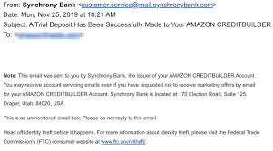 Synchrony bank amazon store credit card fraud signed me for an amazon store card and created a balance owed. Email Citing Synchrony And Amazon Sparks Fraud Concerns