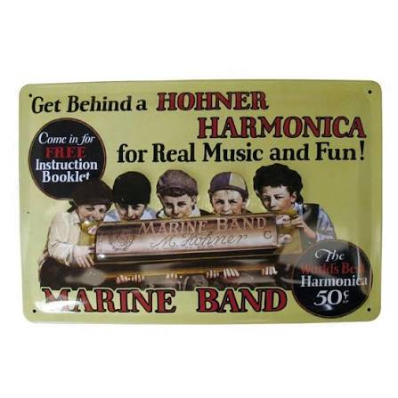 Hohner emaille advertentiebord Marine Band (jaren '30-stijl) | Bax Music