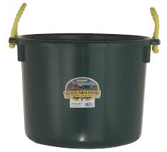 Storage tub w/ rope handles, 18 gal, black. Little Giant Mini Muck Bucket 40qt Wilton Tack