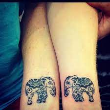 If you and your sister love elephants, then this is perfect for you! 40 Forever Matching Tattoo Ideas For Best Friends Tattoos For Daughters Friend Tattoos Matching Tattoos