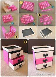 Pertama kita bahas dulu cara membuat kotak di photoshop. Ide Kreatif Cara Membuat Kotak Kosmetik Dari Kardus Bekas Kreatif Kids Crafts Kardus