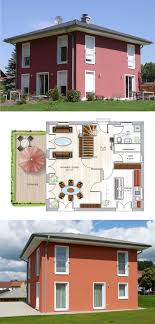 Weitere ideen zu massivhaus, haus, haus bauen. Stadtvilla Modern Als Energiesparhaus Mit Walmdach Fassade Putz Rot Haus Bauen Grundriss Fertighaus Energieeffizienz H Massivhaus Walmdach Haus Architektur