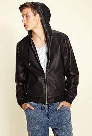 Forever 21 Hooded Faux Leather Jacket Affiliate Leather Jacket With Hood Leather Jacket Hoodie Leather Jacket
