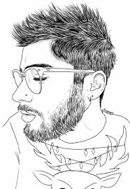 Black And White Boy Outline Pin By Aziz Soomro On Zayn Marvel Art Drawings One Direction Fan Art Art