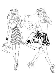 Shopping Trip High Quality Free Coloring From The Category Barbie More Printable Pictu Barbie Coloring Pages Princess Coloring Pages Cartoon Coloring Pages