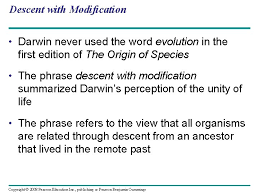 Which of the following observations helped darwin shape his concept of descent with modification? Chapter 22 Descent With Modification A Darwinian View
