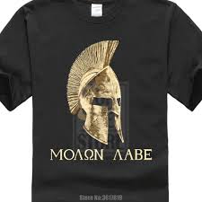 Us 8 79 12 Off 2017 Classical Black Molon Labe Spartan Helmet Warrior Printed Mens T Shirt Cool Tops Hipster Style T Shirt In T Shirts From Mens