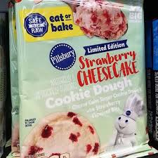 Just bake, drizzle and dip! Pillsbury S New Strawberry Cheesecake Cookie Dough Can Be Baked Or Eaten Raw
