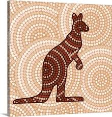 Kangaroo Aboriginal Dot Painting Aboriginal Dot Painting Aboriginal Dot Art Kangaroo Art