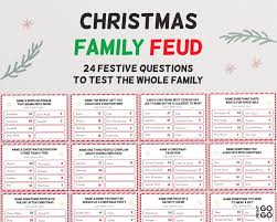 Read on for some hilarious trivia questions that will make your brain and your funny bone work overtime. Christmas Friendly Feud Game Family Feud Quiz Christmas Etsy Christmas Family Feud Christmas Games Family Christmas