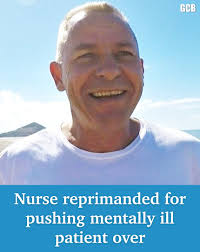 Woman in hospital gown walking in traffic