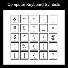 The display may differ from one computer to the next depending on the default type of font. Computer Keyboard Symbols Stock Vector Illustration Of Economics 14059532